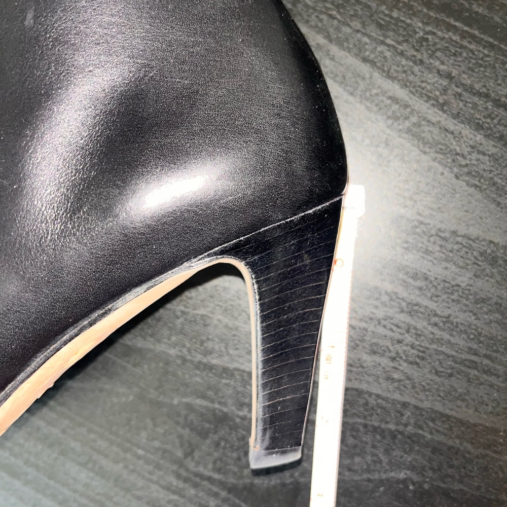 Black Leather Ankle Boots 5.5 - Picture 10 of 11